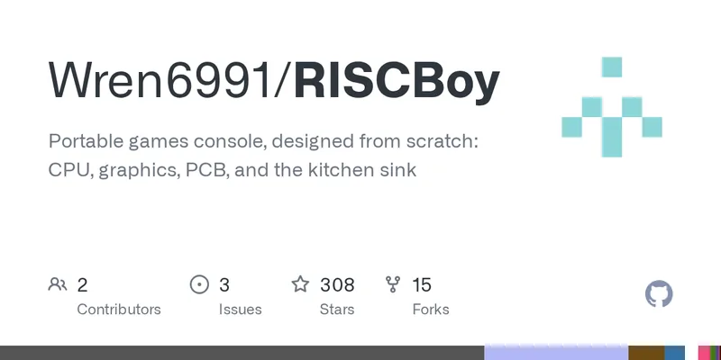 RISCBoy is an open-source portable games console, designed from scratch