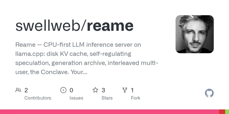 Show HN: Reame – a CPU inference server that gets faster as it runs